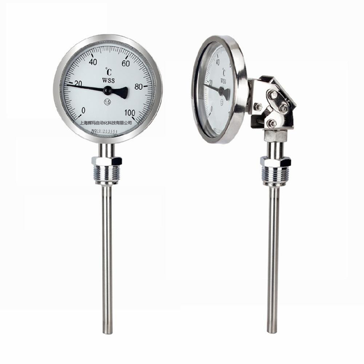 萬向型（可調(diào)角型）雙全屬溫度計(jì)