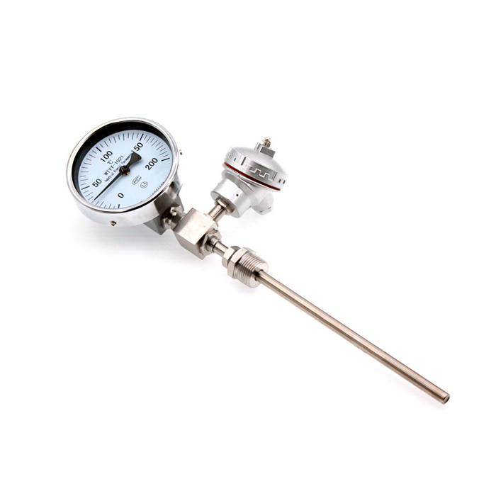 帶熱電偶/熱電阻一體化雙全屬溫度計(jì)